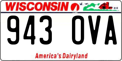 WI license plate 943OVA