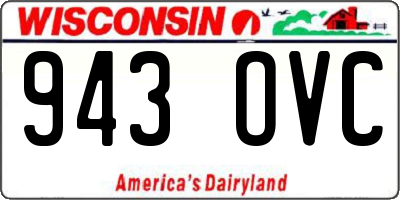 WI license plate 943OVC