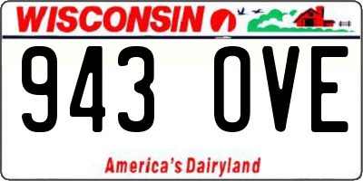 WI license plate 943OVE