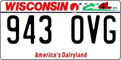 WI license plate 943OVG