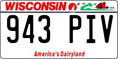 WI license plate 943PIV