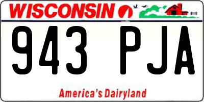 WI license plate 943PJA