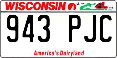 WI license plate 943PJC