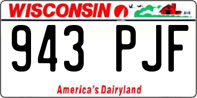 WI license plate 943PJF