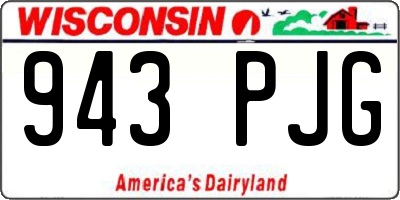 WI license plate 943PJG