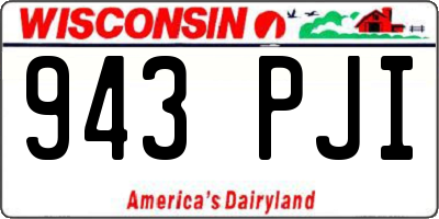 WI license plate 943PJI