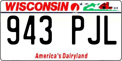 WI license plate 943PJL