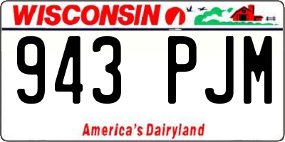 WI license plate 943PJM