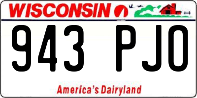 WI license plate 943PJO