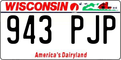 WI license plate 943PJP