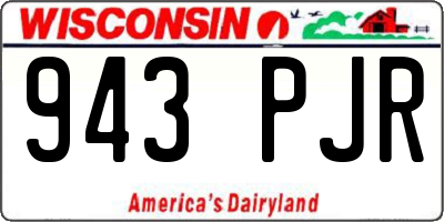 WI license plate 943PJR