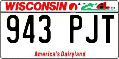 WI license plate 943PJT