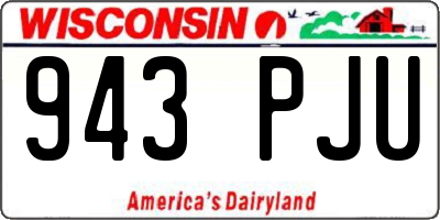 WI license plate 943PJU