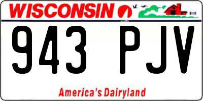 WI license plate 943PJV