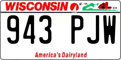 WI license plate 943PJW