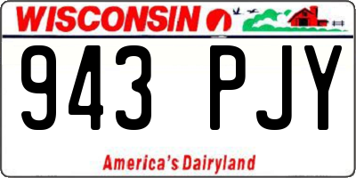 WI license plate 943PJY