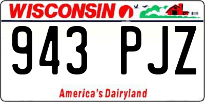 WI license plate 943PJZ