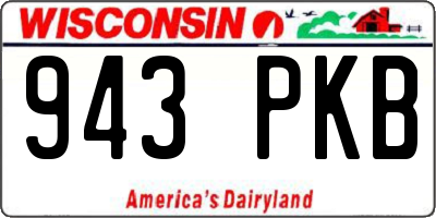 WI license plate 943PKB
