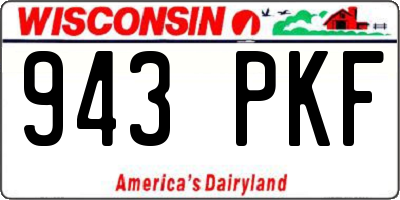 WI license plate 943PKF