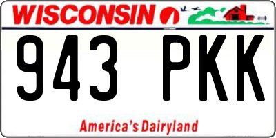 WI license plate 943PKK