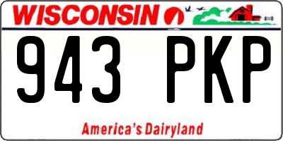 WI license plate 943PKP