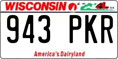 WI license plate 943PKR