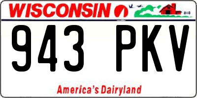 WI license plate 943PKV