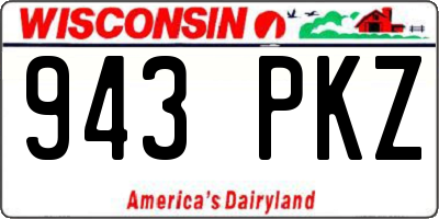 WI license plate 943PKZ