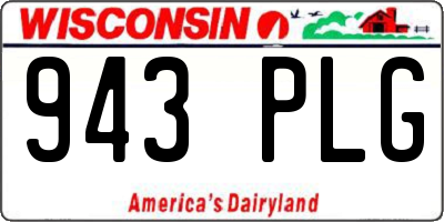 WI license plate 943PLG
