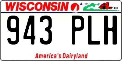 WI license plate 943PLH