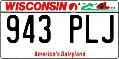WI license plate 943PLJ