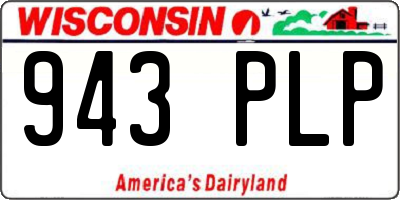 WI license plate 943PLP