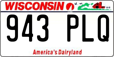WI license plate 943PLQ