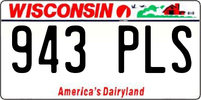 WI license plate 943PLS