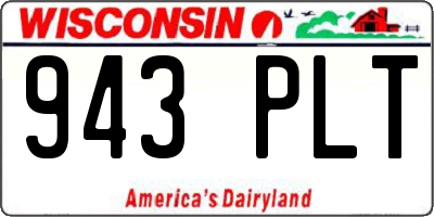 WI license plate 943PLT