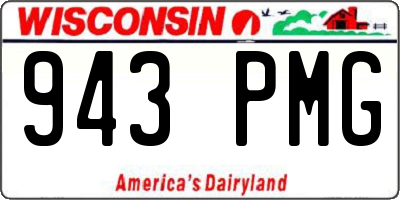 WI license plate 943PMG