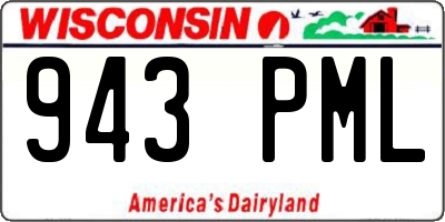 WI license plate 943PML