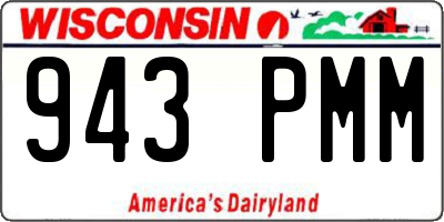 WI license plate 943PMM