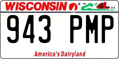 WI license plate 943PMP