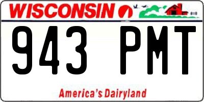 WI license plate 943PMT