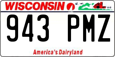 WI license plate 943PMZ