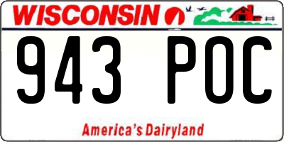 WI license plate 943POC