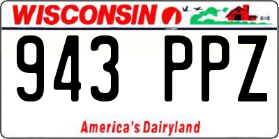 WI license plate 943PPZ