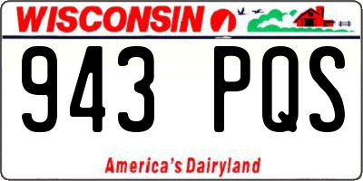 WI license plate 943PQS