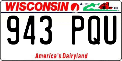 WI license plate 943PQU