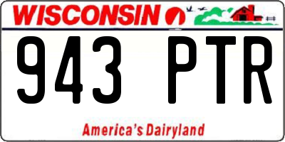 WI license plate 943PTR