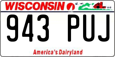 WI license plate 943PUJ