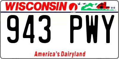 WI license plate 943PWY