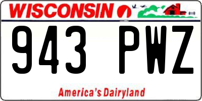 WI license plate 943PWZ