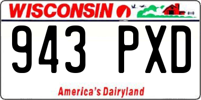 WI license plate 943PXD